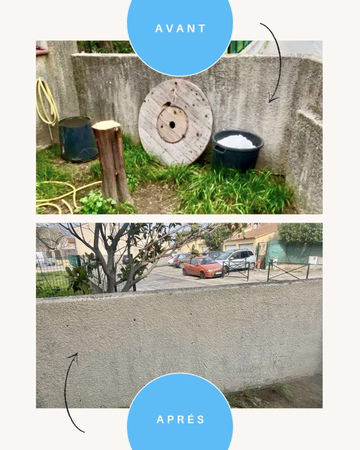 Terrasse avant et après 1